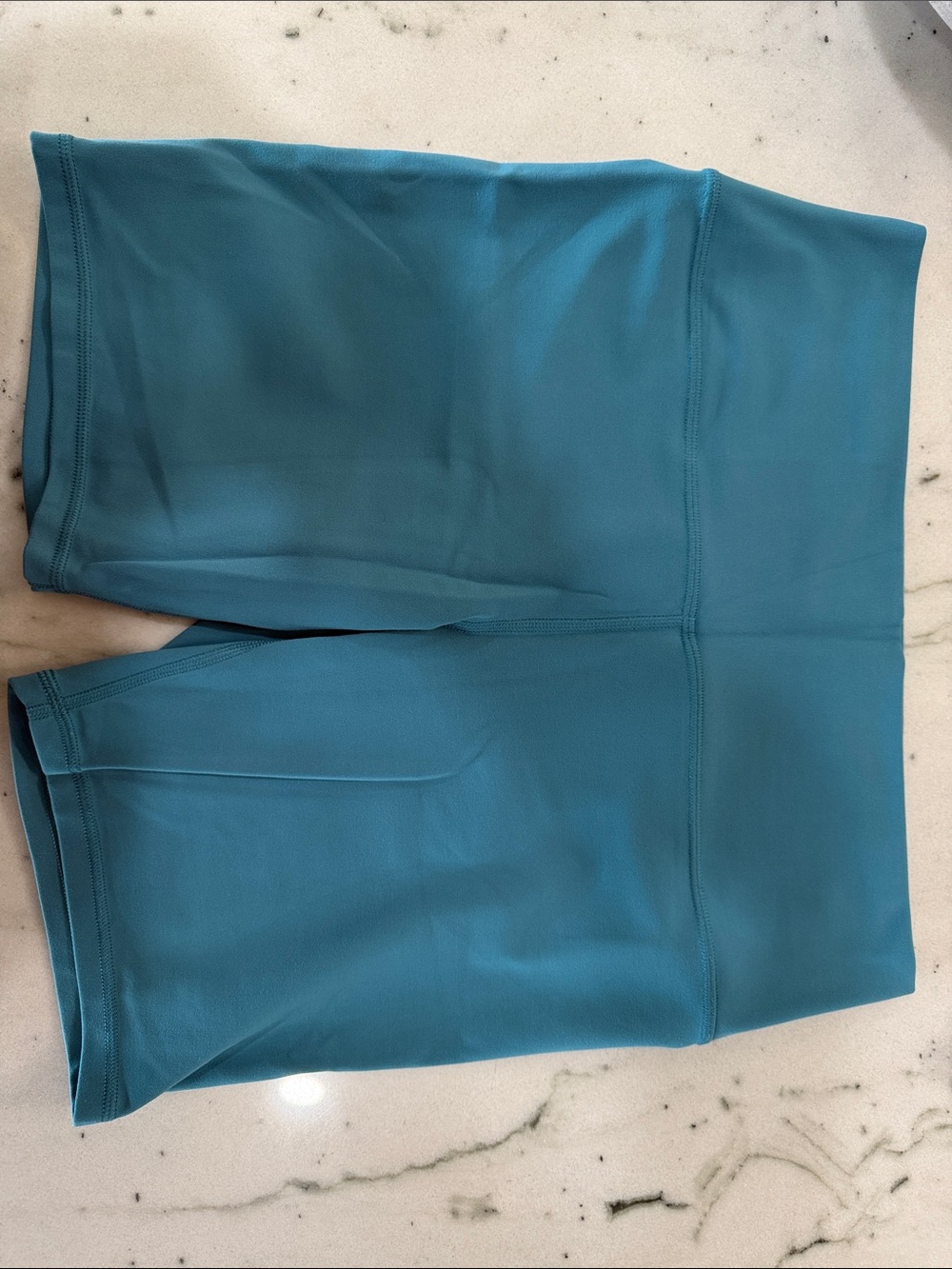 Athleta Transcend 7” High-Waist Bike Shorts - Teal